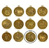 FENGSHUIHARMONY Dog Coins Zodiac - Charm