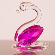 Fengshuiharmony Crystal swan coloured - Decoration