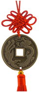 FENGSHUIHARMONY Dragon and Phoenix Coin - Charm