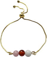 Feng Shui Harmony Gold plated bracelet with rhinestones Rak - Bracelet