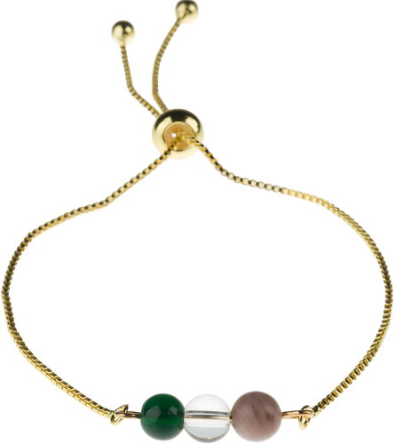 Feng Shui Harmony Gold plated bracelet with stones Taurus - Bracelet - Main image