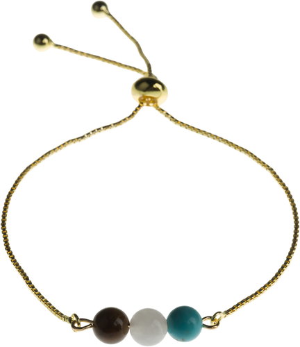 Feng Shui Harmony Gold plated bracelet with rhinestones Gemini - Bracelet - Main image