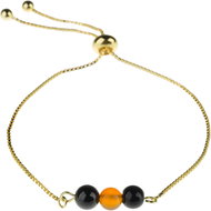 Feng Shui Harmony Gold plated bracelet with rhinestones Capricorn - Bracelet