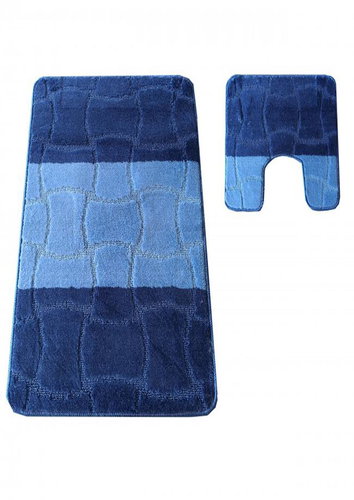 4sleep 2-piece set, MONTANA SARIYER, blue - Bath Mat - Main image