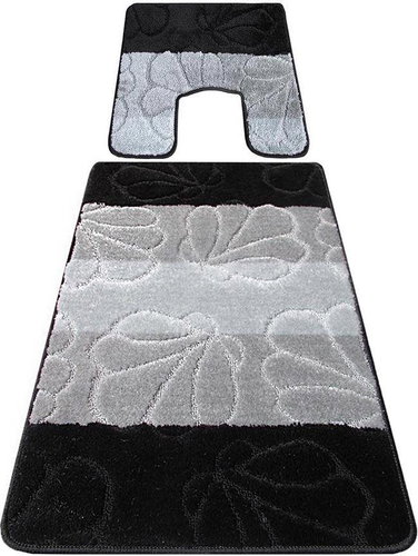 4sleep 2-piece U set, MONTANA 01, black - Bath Mat - Main image