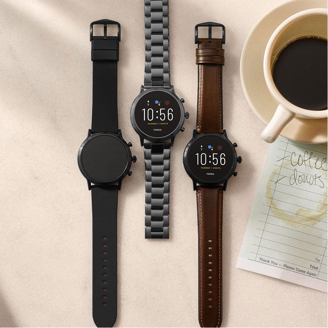 FOSSIL FTW4026 M Black Brown Leather Smart Watch Alza.cz