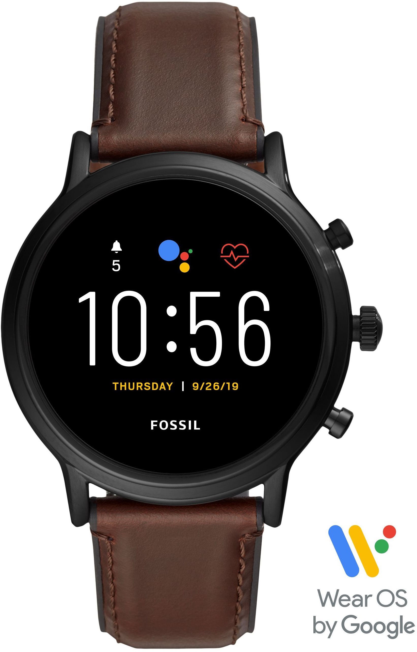 FOSSIL FTW4026 M Black Brown Leather Smart Watch Alza.cz