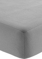 Fleece sheet with elastic band 90 × 200 cm, light grey - Bedsheet