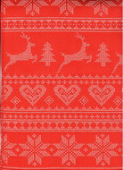 4sleep Vánoční ubrus srdíčka, sobi, vločky 40 × 140 cm - Runner