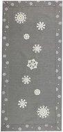 4sleep Vánoční ubrus č.15938 vločky 40 × 140 cm - stříbrný - Runner