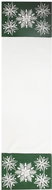 4sleep Vánoční ubrus č.15974 vločky 40 × 140 cm - zelený - Runner