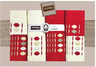 4sleep Dárkové balení ručníků a osušek Artiborda - krém/červená 55 - Towel Set