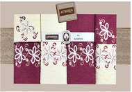 4sleep Dárkové balení ručníků a osušek Artiborda - krém/bordó 58 - Towel Set