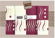 4sleep Dárkové balení ručníků a osušek Artiborda - krém/bordó 60 - Towel Set