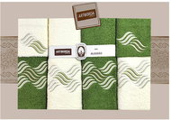 4sleep Dárkové balení ručníků a osušek Artiborda - krém/zelená 61 - Towel Set