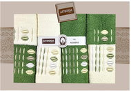 4sleep Dárkové balení ručníků a osušek Artiborda - krém/zelená 63 - Towel Set