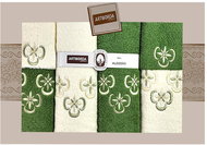 4sleep Dárkové balení ručníků a osušek Artiborda - krém/zelená 66 - Towel Set