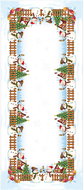 4sleep Christmas tablecloth 30 × 45 cm - snowmen, green - Tablecloth