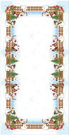 4sleep Christmas tablecloth 50 × 100 cm - snowmen, green - Tablecloth