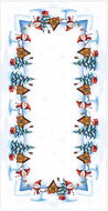 4sleep Christmas tablecloth 50 × 100 cm - snowmen, blue - Tablecloth