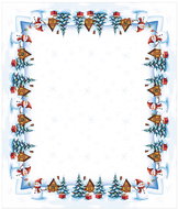4sleep Christmas tablecloth 120 × 140 cm - snowmen, blue - Tablecloth