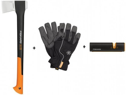 Fiskars Set Axe X17 + Xsharp + Gloves 1015447 - Tool Set - Main image