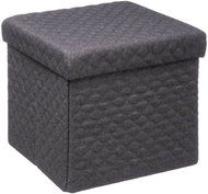 5five Simply Smart Folding pouf with storage, 31 × 30 × 31 cm, grey - Ottoman