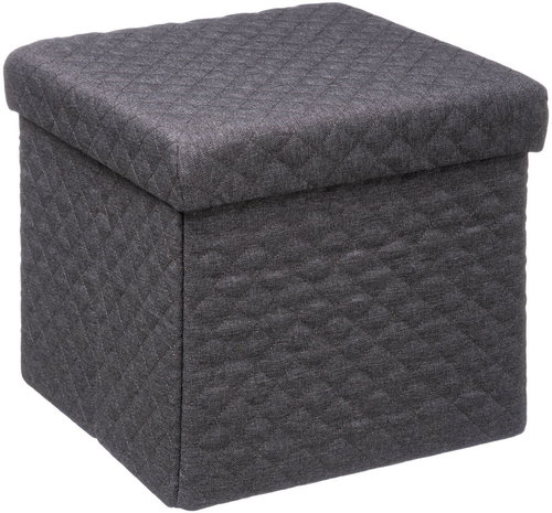 5five Simply Smart Folding pouf with storage, 31 × 30 × 31 cm, grey - Ottoman - Main image