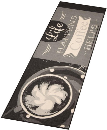 Běhoun Life happens Coffee helps 67×180 Vibe 103489 grey 67×180 cm - Koberec - Main image