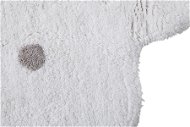 Bio kusový, ručne tkaný Little Biscuit White  140 × 140 cm kvet - Koberec