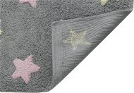 Bio kusový, ručně tkaný Tricolor Stars Grey-Pink 120×160 cm - Koberec