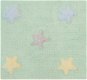 Bio kusový, ručne tkaný Tricolor Stars Soft Mint 120 × 160 cm - Koberec