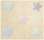 Bio kusový, ručně tkaný Tricolor Stars Vanilla 120×160 cm - Koberec