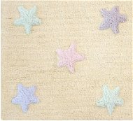 Bio kusový, ručně tkaný Tricolor Stars Vanilla 120×160 cm - Koberec