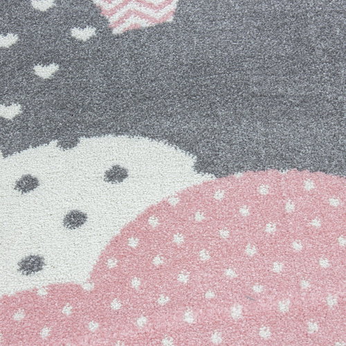 Dětský kusový Bambi 820 pink kruh 120×120 cm kruh - Carpet - Main image