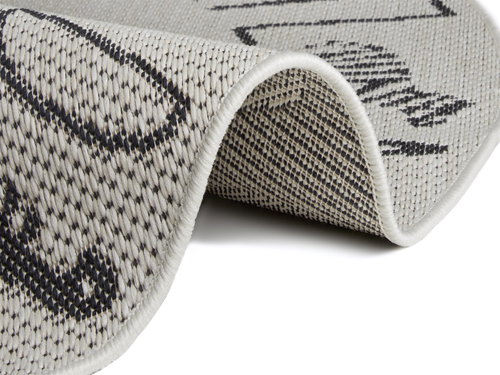 Dětský kusový Flatweave 104884 Cream/Black kruh 120×120 cm kruh - Koberec - Main image