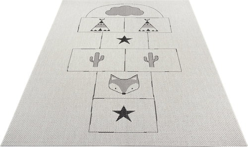 Dětský kusový Flatweave Kids Rugs 104873 Cream/Black 200×290 cm - Koberec - Main image