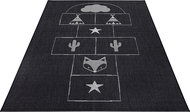Dětský kusový Flatweave Kids Rugs 104874 Black/Cream 120×170 cm - Koberec