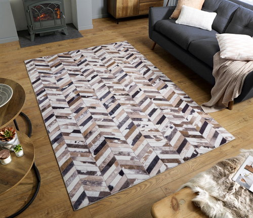 Kusový Dakota Faux Hide Jesse Brown/Natural 160×230 cm - Koberec - Main image