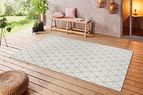 Kusový Flatweave 104835 Cream/Green 160×230 cm - Koberec - Main image