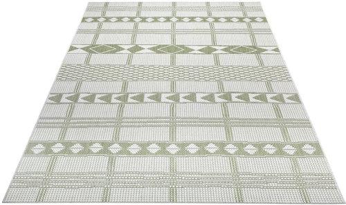 Kusový Flatweave 104853 Green/Cream 80×150 cm - Koberec - Main image