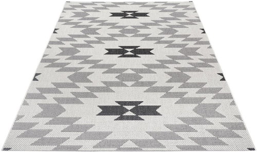 Kusový Flatweave 104869 Cream/Black 200×290 cm - Koberec - Main image