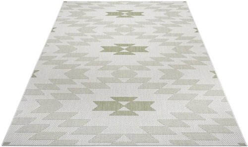 Kusový Flatweave 104870 Cream/Green 200×290 cm - Koberec - Main image