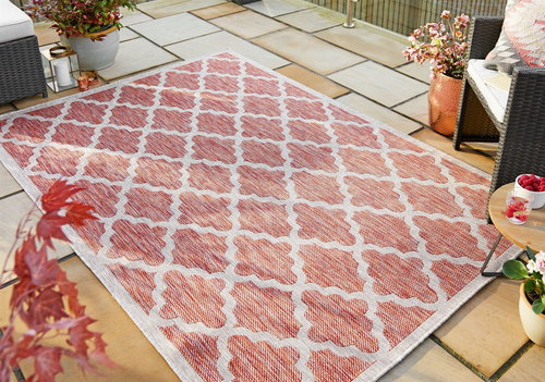 Kusový Florence Alfresco Padua Red/Beige 66×230 cm - Koberec - Main image
