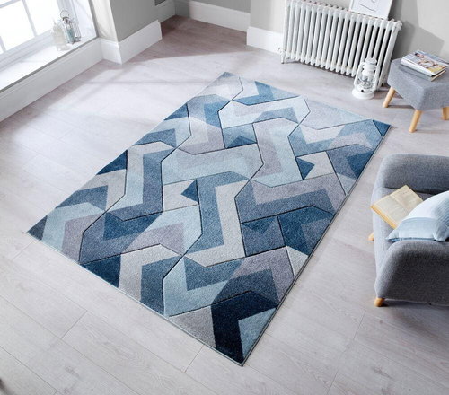 Kusový Hand Carved Aurora Denim Blue 200×290 cm - Koberec - Main image