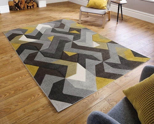 Kusový Hand Carved Aurora Grey/Ochre 160×230 cm - Koberec - Main image