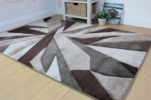 Kusový Hand Carved Shatter Beige/Brown 120×170 cm - Koberec - Main image