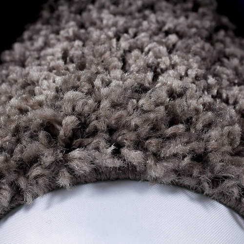 Kusový Life Shaggy 1503 taupe kruh 160×160 cm kruh - Koberec - Main image
