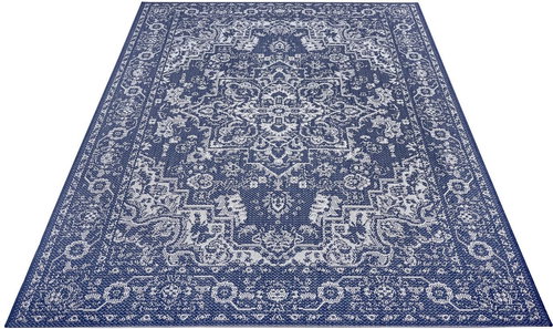 Kusový orientální Flatweave 104808 Blue/Cream 200×290 cm - Koberec - Main image