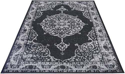 Kusový orientální Flatweave 104816 Black/Cream 160×230 cm - Koberec - Main image